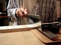 Fretbord slot cutting guitar making