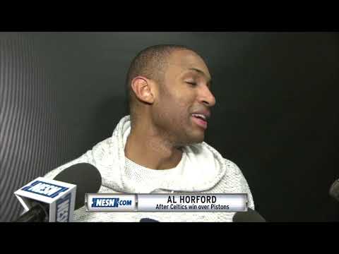 Video: Al Horford reacts to the Celtics win over the Pistons