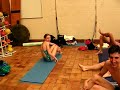 jordan shows Colin how to workout in his swim suit......