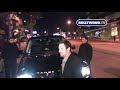 courteney cox , david arquette  and family leave il sole in west hollywood.