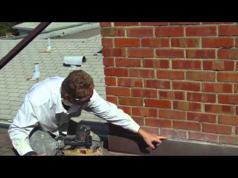 how to fasten flashing to brick