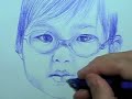 drawing with a ball point pen      time lapsed 