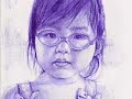 drawing with a ball point pen      time lapsed 
