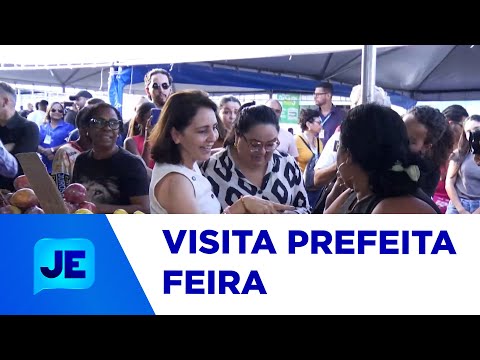 Prefeita de Aracaju visita nova feira livre no centro da capital