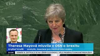 Mayová mluvila v OSN o brexitu