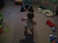 Liam walking, oh no!
