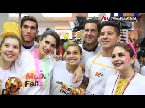 Los jugadores de River se sumaron al McDía Feliz