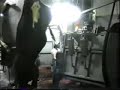 More of the shackles, cattle go up, round the bend while they bleed out, and have the hocks slashed, which means almost cut their front legs off.