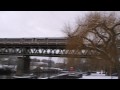 London Midland City Train Crossing Worcester River Severn Railway Bridge & Viaduct 6th January 2010