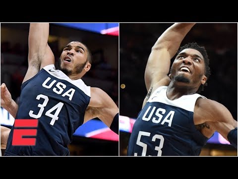 Video: Jayson Tatum and Donovan Mitchell's big dunks lead USA basketball past Spain | FIBA World Cup