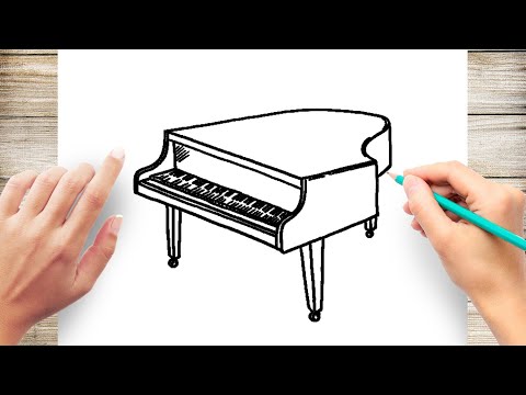 video-linktoworks-How to Draw Grand Piano Easy #Piano - YouTube