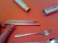 Stainless Steel Travel-Easy Dinner Set (Fork + Spoon + Chopsticks)