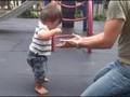 Tenzin and Declan at the playground