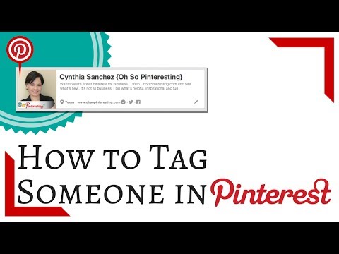 how to tag someone on pinterest