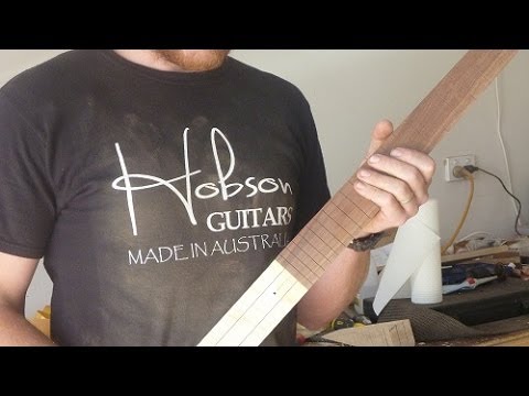 Flying V Part2 - How to cut fret slots by hand - Hobson Guitars