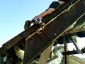 some randome little kid climb some random thing and slides back down crying
