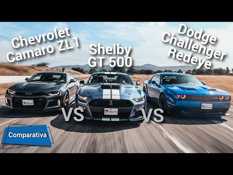 Ford Mustang Shelby GT500 VS Dodge Challenger Hellcat Redeye VS Chevrolet Camaro ZL1| Autocosmos