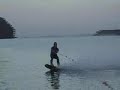 Simon Wakeboarding at Lydstep Beach (Tenby)