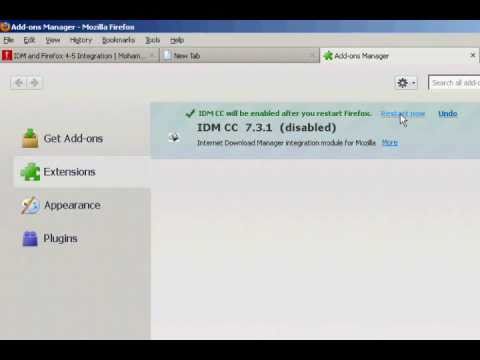 how to attach idm with mozilla firefox