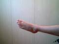 After an hard workout at the gym I put off my sneackers and I stretch my sweaty feet wriggling the toes...