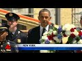 Raw Video: Obama Lays Wreath at Ground Zero