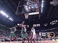 Pierce behind the back, then layup. Pierce behind the back, then layup.