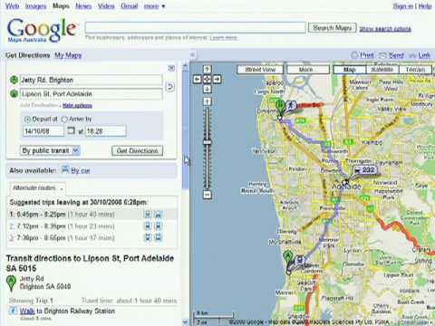 Transit on Google Maps Australia