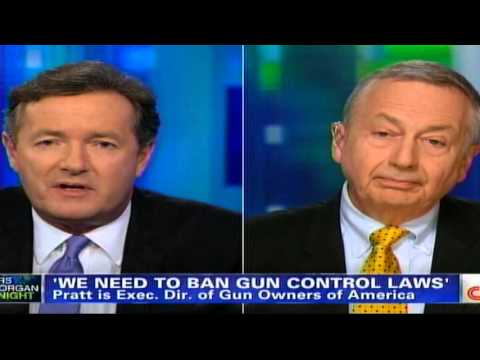 Piers Morgan resorts to name calling after losing Gun Control debate !!!