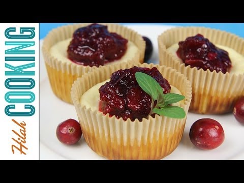 hilahcooking - These easy mini cheesecakes with cranberry topping are perfect for your holiday dessert table! Quick cheesecake recipe made tiny! Mini Cheesecake recipe at h...