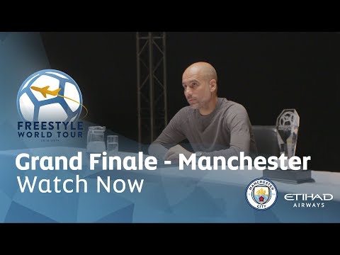 Video: PEP GUARDIOLA JUDGES FREESTYLE BATTLE | Freestyle World Tour | Grand Finale