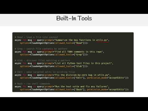 Claude Certified Architect - Built In Tools