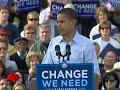 Democrat Barack Obama says voters can end divisive politics 'once and for all' if they elect him to the White House in three days. (Nov. 1)