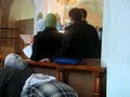 The end of the first section of the Cherubic Hymn during Divine Liturgy at Rugacheva.  The Cherubic Hymn is by P. Chesnokov, from his Divine Liturgy for small choir, Opus 42.