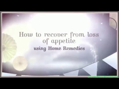 how to cure appetite