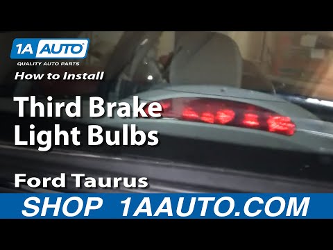 How to install the replacement bulbs for the third brake light 96-07 Ford Taurus sedan 1AAuto.com - YouTube
