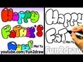 How to Draw Bubble Letters - Happy Father's Day
