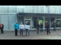 Peuterprotest bij gemeentehuis in Veendam