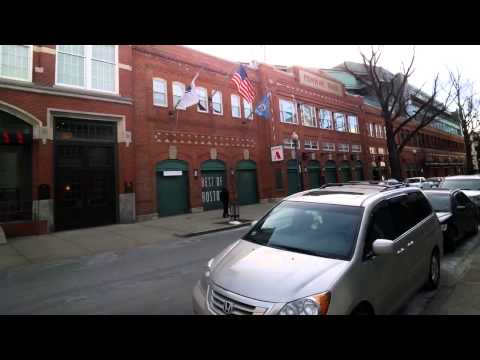 Fenway Park During the Offseason Through Glass (Kenmore Square)
