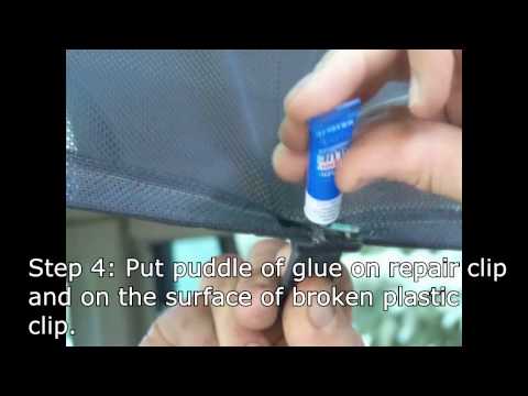 Installation of Repair Clips for Sliding Sun visor Land Rover Discovery & Discovery II