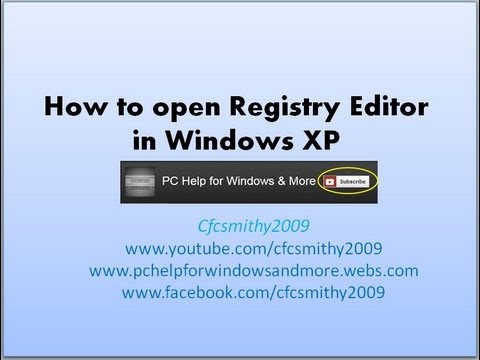 how to open registry