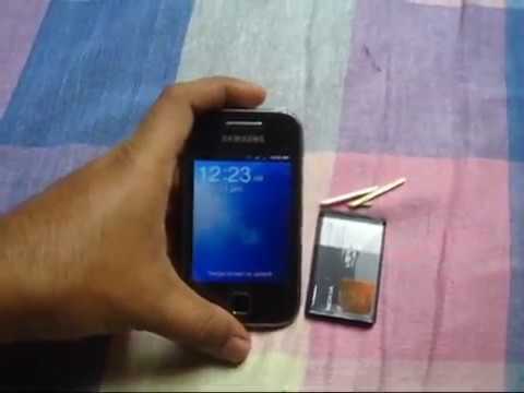 how to check battery in samsung galaxy y