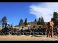 Wyoming Earthship Build - April, 2010 [tire work]