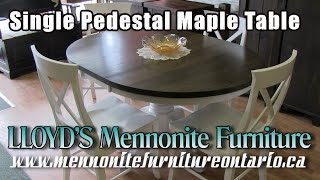 Single Pedestal Maple Table