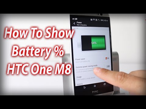 how to get battery percentage on htc one x