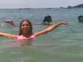 en la playa