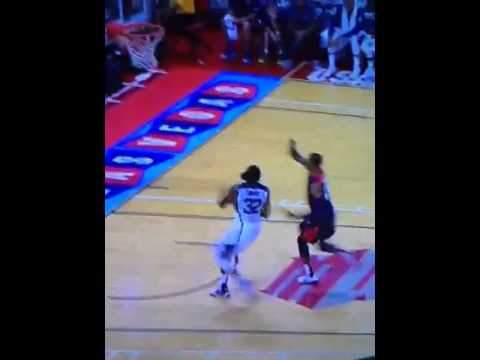 Paul George Leg Break USA Basketball Scrimmage