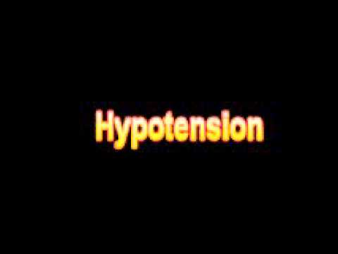 how to define hypotension