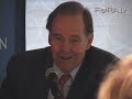 complete video at: http://fora.tv/2008/09/11/bipartisanship_a_common_ground_for_a_secure_america

thomas kean, former new jersey governor and chairman of the 9/11 commission, theorizes on the lack of bipartisanship between republican and democratic politicians in modern washington, d.c.

-----

in january 2009, the next president and congress will have to find consensus on an agenda to confront the many challenges our nation faces overseas. regardless of the outcome in november, america's foreign policy can only be fully successful with support from both sides of the aisle.

on september 11 -- when the intense partisan battles of the election season were set aside for a day of national remembrance -- the partnership for a secure america and the century foundation brought together democrats and republicans to seek consensus on national security issues.

in bipartisan dialogue: finding common ground for a secure america, high-level advisors to both parties discuss foreign policy and national security solutions that both sides can support - the century foundation

thomas kean is a former governor of new jersey (1982-1990) and, since 1990, the president of drew university. kean also served for ten years in the new jersey assembly, rising to the positions of majority leader, minority leader, and speaker. as governor, he served on the president's education policy advisory committee and as chair of the education commission of the states and the national governor's association task force on teaching. while president of drew, kean has served on several national committees and commissions. he headed the american delegation to the un conference on youth in thailand, served as vice chairman of the american delegation to the world conference on women in beijing; and served as a member of the president's initiative on race. he also served on the national endowment for democracy. he is chair of the newark alliance and the national campaign to prevent teen pregnancy and former chair of the carnegie corporation of new york, educate america, and the national environmental education and training foundation. kean is on the board of a number of organizations including the robert wood johnson foundation and the national council of the world wildlife fund. he holds a b.a. from princeton university and an m.a. from columbia university teachers college, as well as more than 25 honorary degrees and numerous awards from environmental and educational organizations.