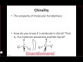 IE Organic Lecture 7.2 - The Criterion of Chirality