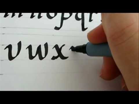 how to write in calligraphy